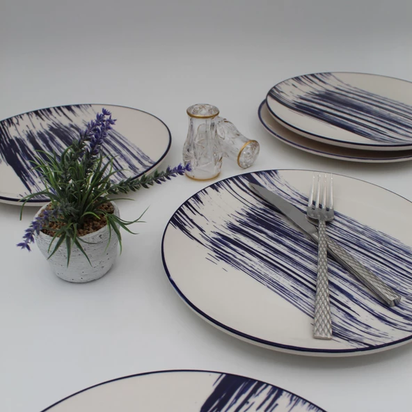 Royal 20 Cm Pasta Tabağı  6 Adet -  Desenli ürün görseli 1