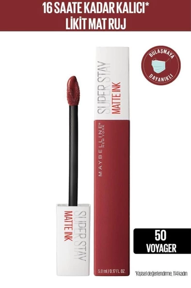 Maybelline New York Superstay Matte Ink Kalıcı Ruj 50 Voyager ürün görseli 1