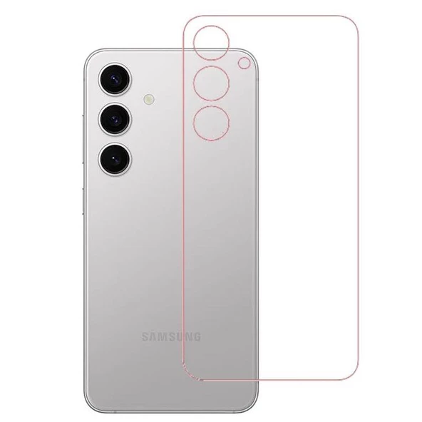 Samsung Galaxy S24 Plus Uyumlu ŞEFFAF Arka Esnek Nano Koruyucu ürün görseli 1