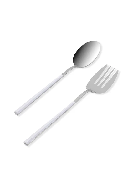 The Mia Bianco Salata Servis Takımı Gümüş 2 Parça CKB0246 ürün görseli 1