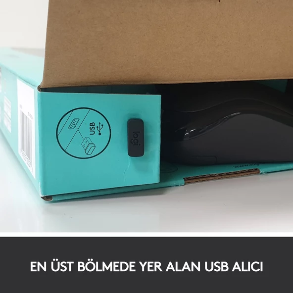 Logitech MK270 Kablosuz Klavye Mouse 920-004525 - Resim 10