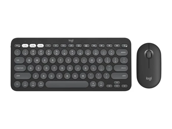 Logitech Pebble 2 Combo Blutooth Kablosuz Klavye Mouse Seti Siyah 920-012245 ürün görseli 1