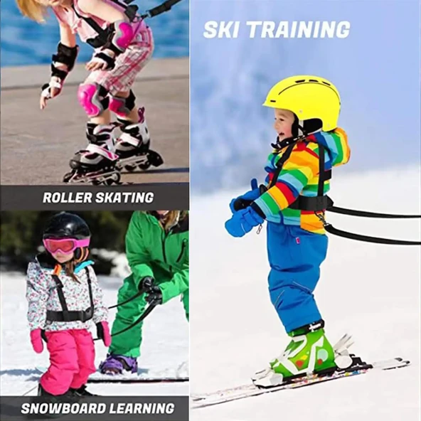 Kayak eğitim ve Snowboard güvenlik askısı 4-8 yaş arası çocuk için (Siyah Renk ) ürün görseli 1