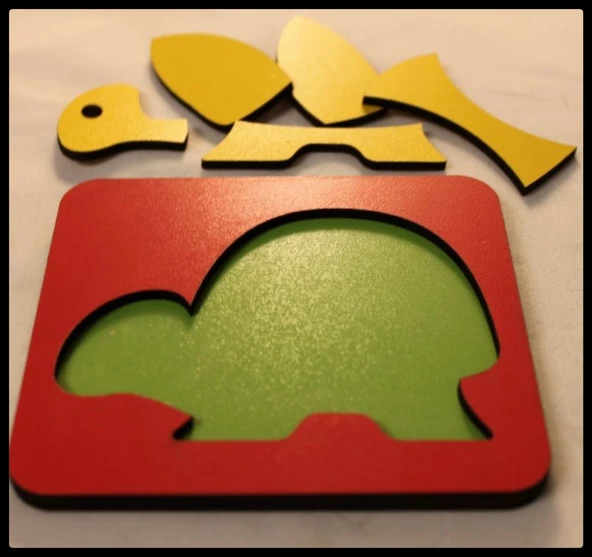 Ahşap Montessori Üçlü Puzzle - Resim 3
