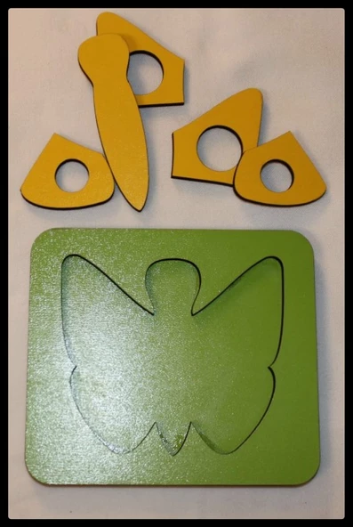 Ahşap Montessori Üçlü Puzzle - Resim 2