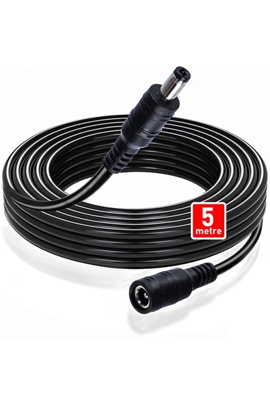 Concord Power Uzatma Kablosu 5 metre AWG23 Kamera, Wifi Kamera, Modem, Kayıt Cihazı 12V DC Uzatma ürün görseli 1