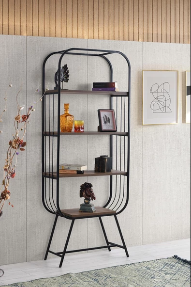 Metal Kitaplık 4 Raflı Ev Ofis Rafı Dosya Kitap Rafı ürün görseli 1