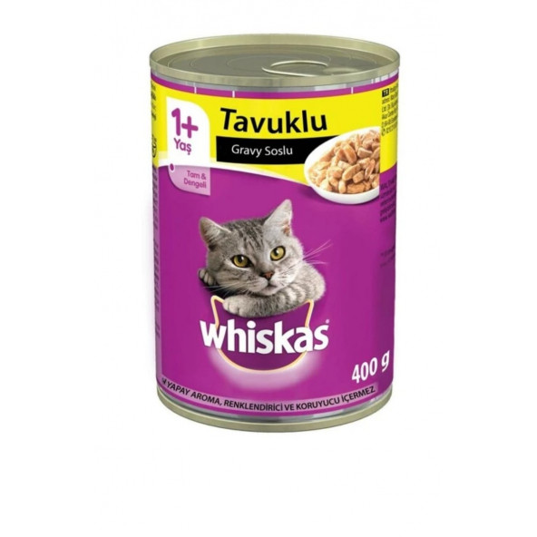 Whiskas Tavuklu Yetişkin Konserve Kedi Maması 400 Gr. ürün görseli 1
