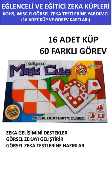 ZETCONCEPT Görsel Eğitici Dikkat Zeka Ve Akıl Küpleri (KOHS, Wisc-R vb. Görsel Zeka Testlerine Yardımcı) ürün görseli 1