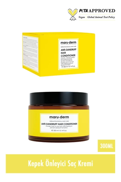 Maru.Derm Saç Kremi | Kepeğe Karşı Etkili Saç Kremi 300 ml | Normal/yağlı Saçlar | Vegann ürün görseli 1