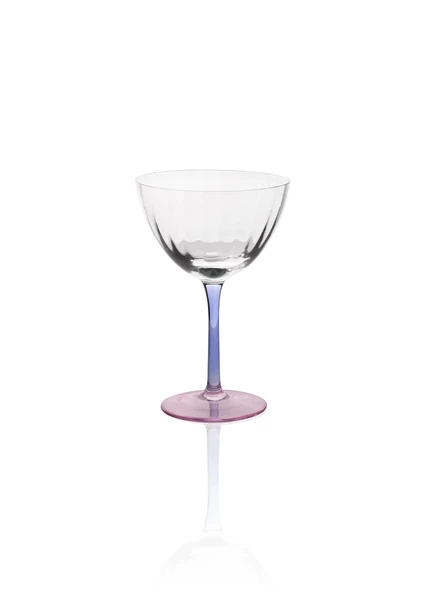 The Mia Ayaklı Cam Dondurma Kasesi Mavi Pembe 240 ml ürün görseli 1