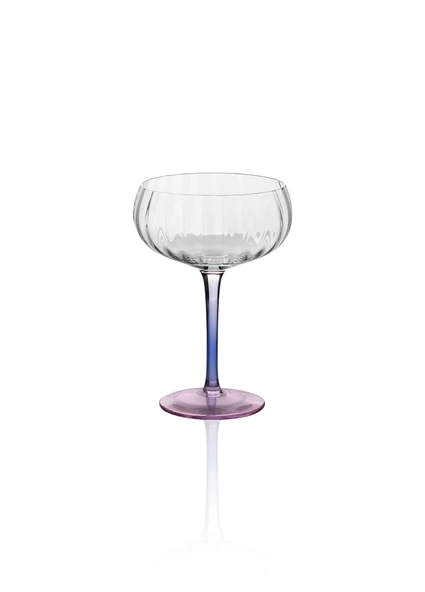 The Mia Ayaklı Cam Dondurma Kasesi Mavi Pembe 280 ml ürün görseli 1