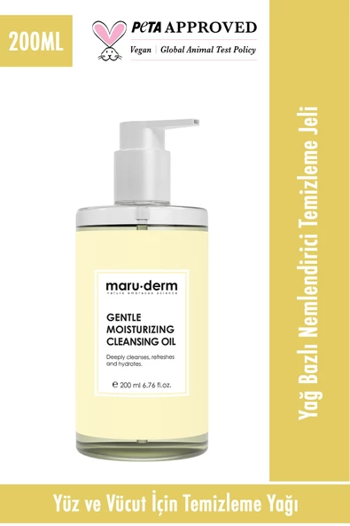 Maru.Derm Maruderm Yağ Bazlı Temizleyici 200 ml - Yüz Ve Vücut Için Temizleme Yağı 200 ml ürün görseli 1