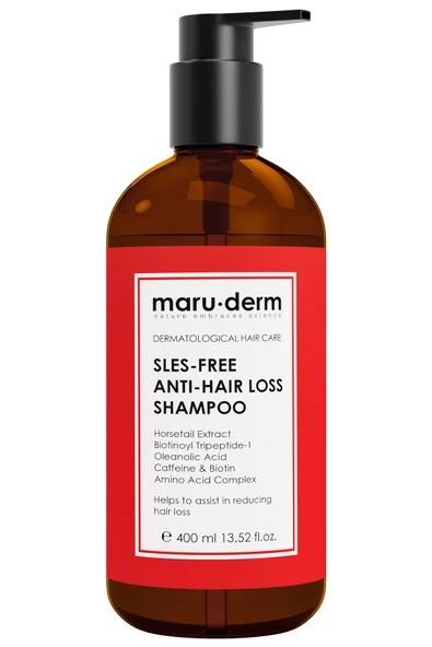 Maru.Derm Saç Dökülme Karşıtı Sülfatsız Şampuan 400 ML | Tüm Saç Tipleri | Sülfatsız, Tuzsuz, Vegan Şampuan ürün görseli 1