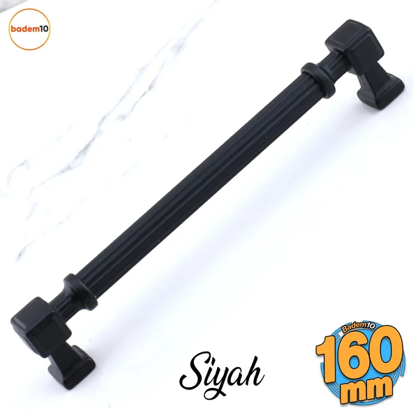 Talas 160 mm Çizgili SİYAH Metal Kulp Mobilya Çekmece Mutfak Dolabı Dolap Kulpları Kulb 16 cm ürün görseli 1