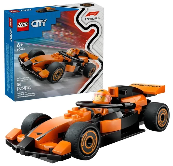Lego City McLaren Yarış Arabalı F1® Sürücüsü 60442 ürün görseli 1