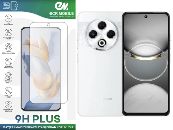 Tecno Spark 30 (KL6) Ekran Koruyucu MAT Parmak İzi Bırakmayan Uyumlu Esnek Nano Kırılmayan ürün görseli 1