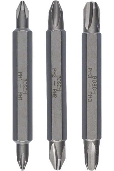 Bosch Ph1/2/3*60 Mm 3'lü Çift Taraflı Vidalama Ucu - 2607001748 ürün görseli 1