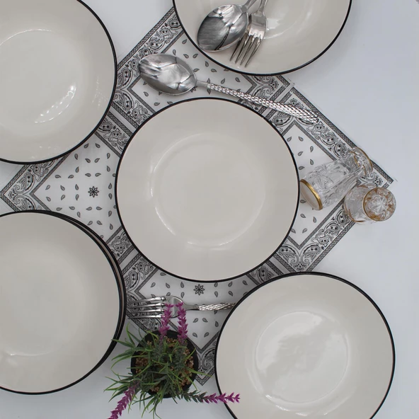 Anka 20 Cm Seramik Yemek Tabağı 6 Adet ürün görseli 1