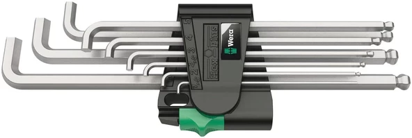 Wera 950/9 Hex-Plus 4 Allen Anahtar Set, metrik, Krom Kaplama ürün görseli 1