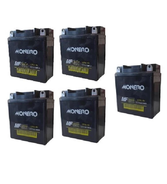 MONERO 5 YÜKSEK 12N5L - BS - CUB - YBR 5'Lİ SET AKÜ EBATLARI: 119x60x129mm ürün görseli 1