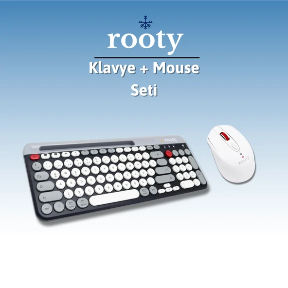 Bluetooth Klavye Mouse Set Çoklu Cihaz Bağlantılı ürün görseli 1