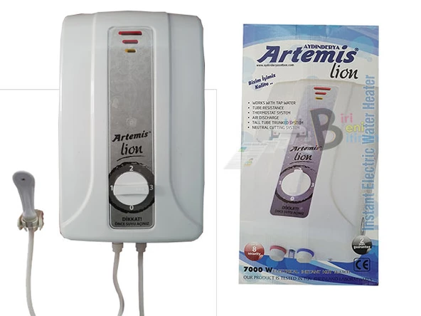 Artemis Lion 7000W Yüksek Verim Uzun Rezistans Elektrikli Şofben, Hemen Kargo ürün görseli 1