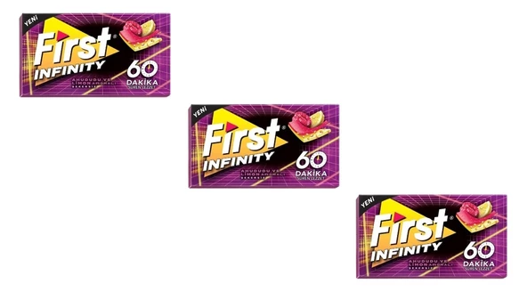First Infinity Ahududu ve Limon Aromalı Şekersiz Tatlandırıcılı Sakız - 3'lü Paket ürün görseli 1