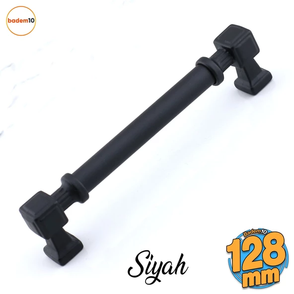 Talas 128 mm Düz SİYAH Metal Kulp Mobilya Çekmece Mutfak Dolabı Dolap Kulpları Kulb 12.8 cm ürün görseli 1