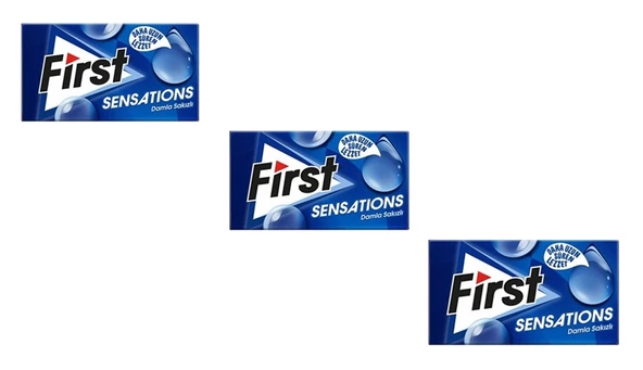 First Sensations Damla Sakızı Aromalı Şekersiz Tatlandırıcılı Sakız 3'lü Paket ürün görseli 1