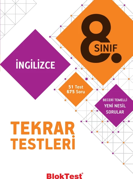 Bloktest 8.Sınıf İngilizce Tekrar Testleri ürün görseli 1