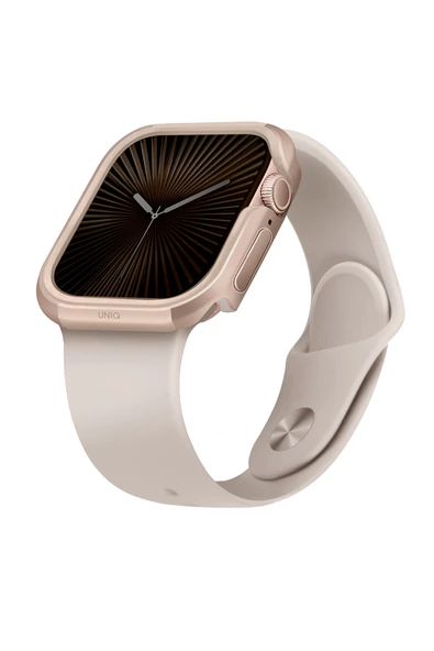 Apple Watch 46mm Uyumlu Valencia Serisi Alüminyum TPU Kasa 360 Tam Koruyucu Kapak  Gold ürün görseli 1