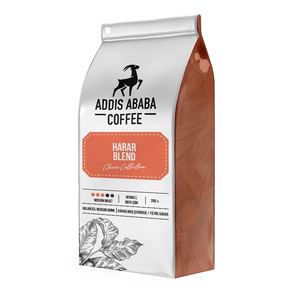 Addis Ababa Coffee HARAR Blend Kavrulmuş Çekirdek 250 Gr ürün görseli 1