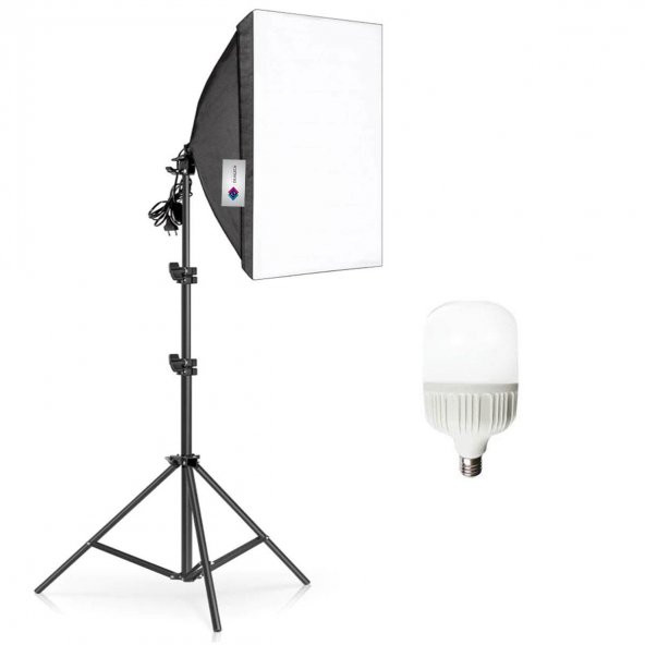 deyatech 50x70 softbox sürekli ışık tek duylu led lamba ürün görseli 1
