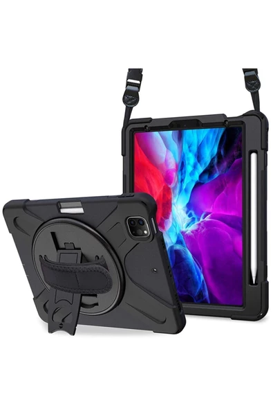 Ipad Pro 12.9 Inç (2018 / 2020 / 2022 ) M2 Çip Uyumlu Defender Kalem Bölmeli Tablet Kılıfı ürün görseli 1