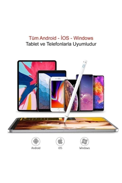Ipad Iphone Android Uyumlu Pencil Dokunmatik Stylus Kalem - Resim 2