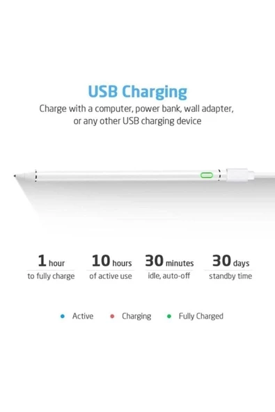 Ipad Iphone Android Uyumlu Pencil Dokunmatik Stylus Kalem - Resim 4