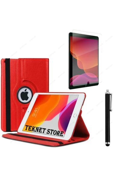 Apple Ipad 10.2 Inç 9.nesil Uyumlu 360 Dönebilen Tablet Kılıfı + Ekran Koruyucu + Dokunmatik Kalem ürün görseli 1