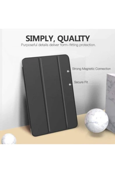 Apple Ipad 7. Nesil 10.2 Inç Tablet Için Smart Akıllı Standlı Kılıf Smart Cover  Siyah ürün görseli 1