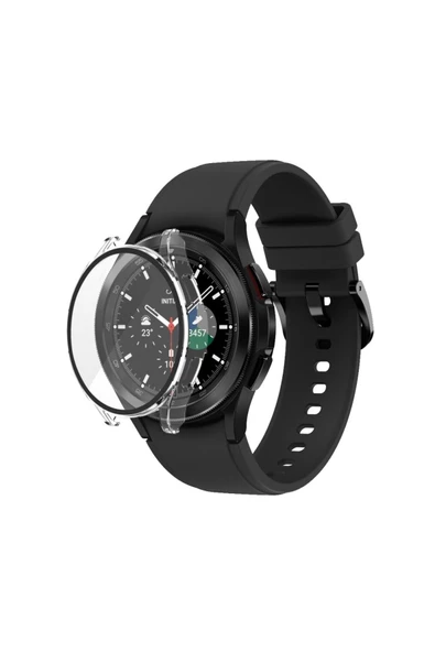 Samsung Galaxy Watch 4 40mm Kılıf Kasa Ve Ekran Koruyucu 360 Tam Koruma Kapak  ŞEFFAF ürün görseli 1