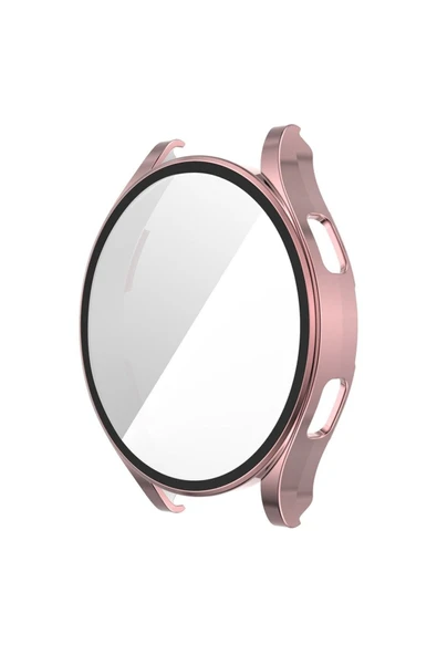 Samsung Galaxy Watch 5 40mm Uyumlu Kılıf Kasa Ve Ekran Koruyucu 360 Tam Koruma Kapak  ROSE GOLD ürün görseli 1