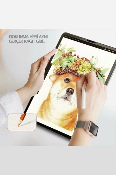 Apple Ipad Uyumlu 10.2 Inc 9. Nesil Kılıf Kalemlikli Premium Standlı Katlanabilir Kılıf Trifolding  şeffaf ürün görseli 1