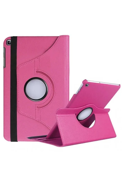 Samsung Galaxy Tab A7 Lite Sm-t220 8.7 Inç Tablet Standlı 360° Dönebilen Deri Kılıf Leather Case  Pembe ürün görseli 1
