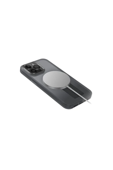 İphone 15 Pro Uyumlu Kılıf Heldro Mag Serisi Magsafe Özellikli (MAGCLİCK™) Tutma Bandı (FLEXGRİP™)  Gainsboro ürün görseli 1