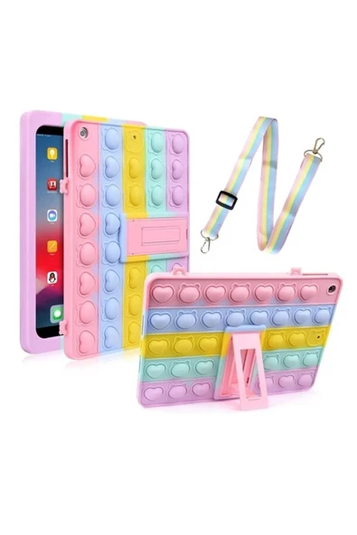 Ipad Air 11 10.9 Inç Air 4 5 6 2020 2022 2024 Uyumlu Çocuk Kılıf Stantlı Lucky Star Karakterli  ÇOK RENKLİ ürün görseli 1