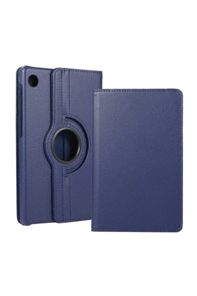 Huawei Matepad T10 / T10s Kılıf 360°dönebilen Deri Leather New Style Cover Case(pembe)  LACİVERT ürün görseli 1