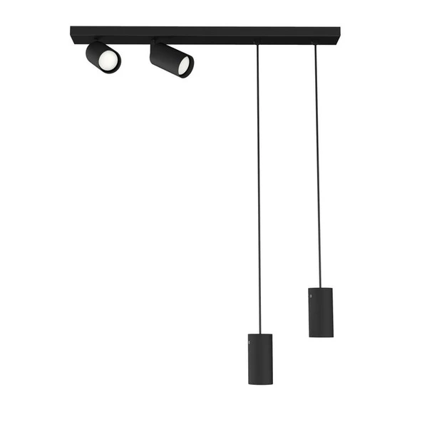 Rsylight Masa Üstü 4 Lü Led Avize Siyah Led Spot Bar Ve Tezgah Üstü Led Avize Panasonıc Günışığı Ampullü ürün görseli 1