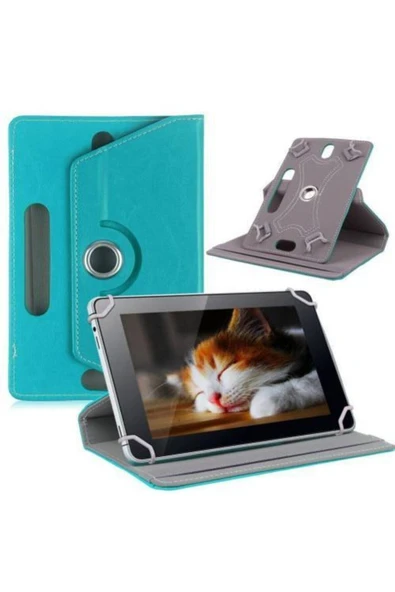 1t 10 2020 Smart 10 Inç Uyumlu Standlı Tablet Kılıfı  Turkuaz ürün görseli 1