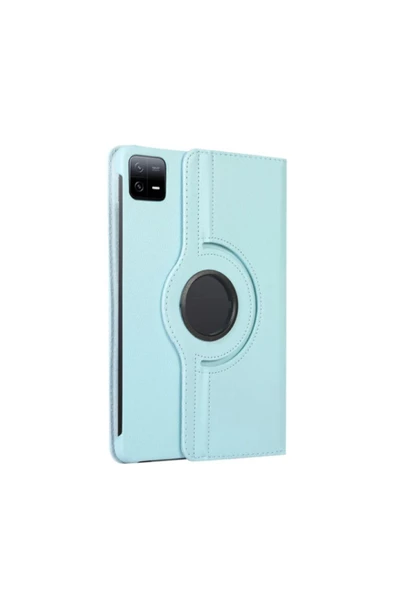 Xiaomi Pad 6 11 İnç Uyumlu 360° Dönebilen Uyku Modlu Standlı Pu Deri Tablet Kapaklı Kılıf  MAVİ ürün görseli 1