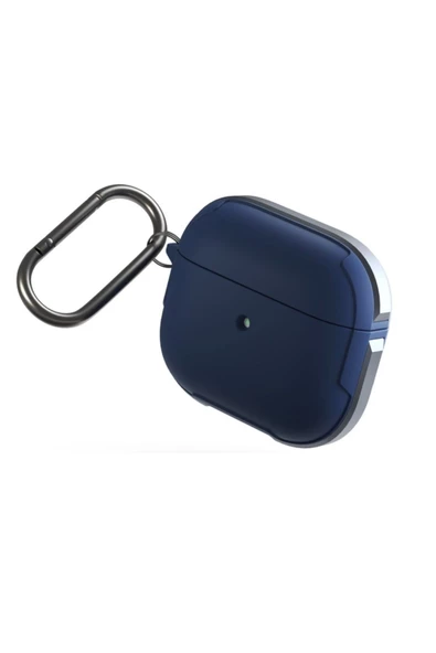 Airpods 3.Nesil Kılıf Valencia Serisi Aliminyum İskelet MicroRepel™ Kablosuz Şarj Destekli  Blue ürün görseli 1